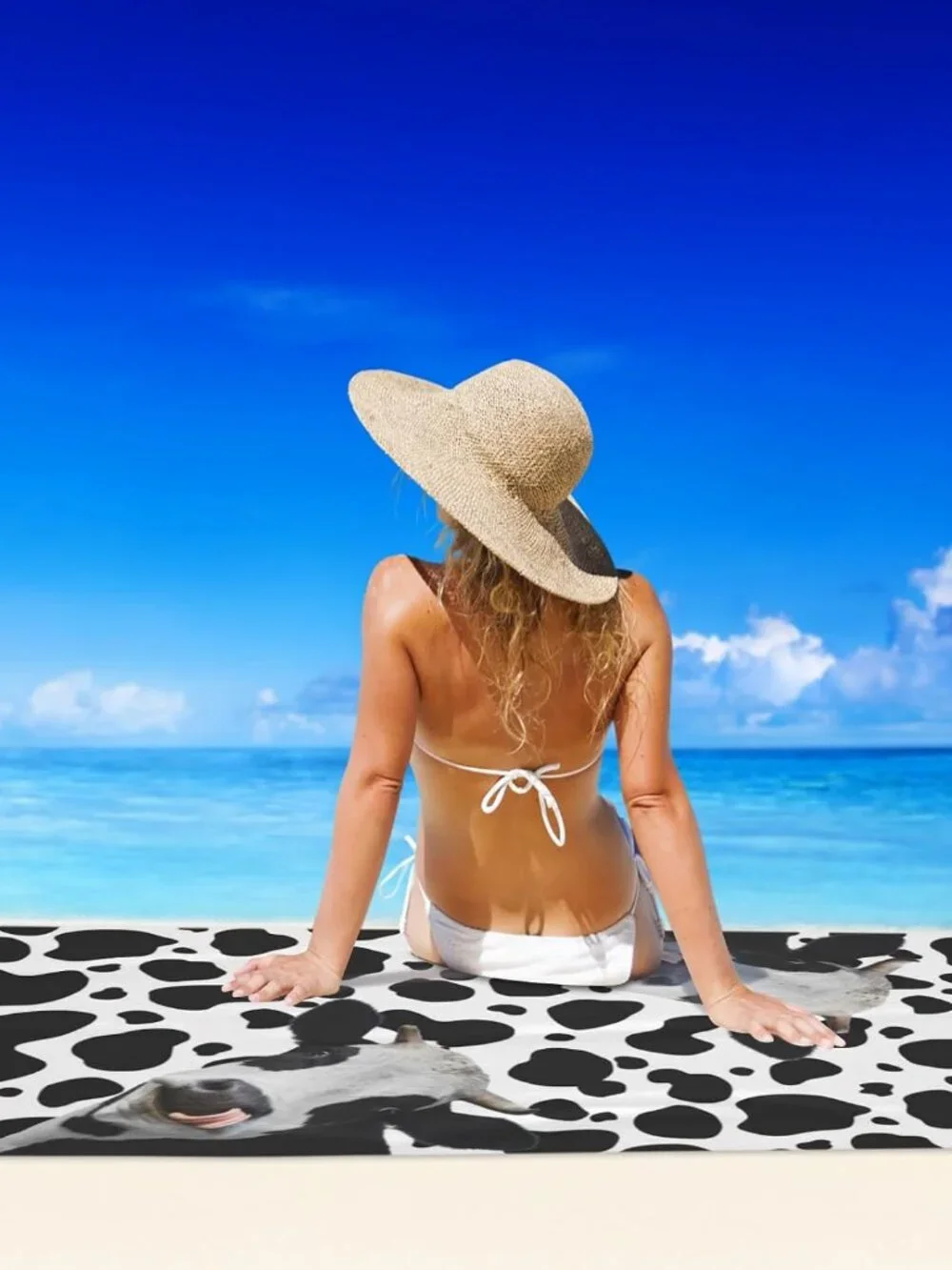 Cow Print Beach Towel, Quick Dry Super Absorbent 60X30 in Bath Towels, Lightweig